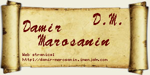 Damir Marošanin vizit kartica